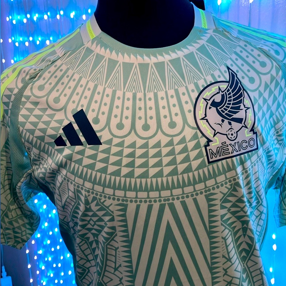 Adidas Green Patterned Soccer Jersey